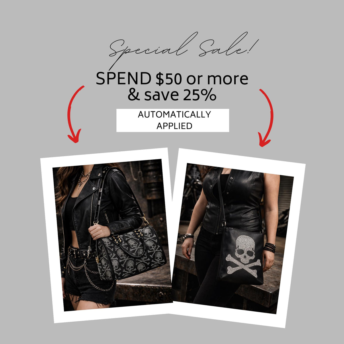 Rhinestone Skull Crossbody Bag, Edgy Black Faux Leather Statement Purse for Concerts and Night Out Looks