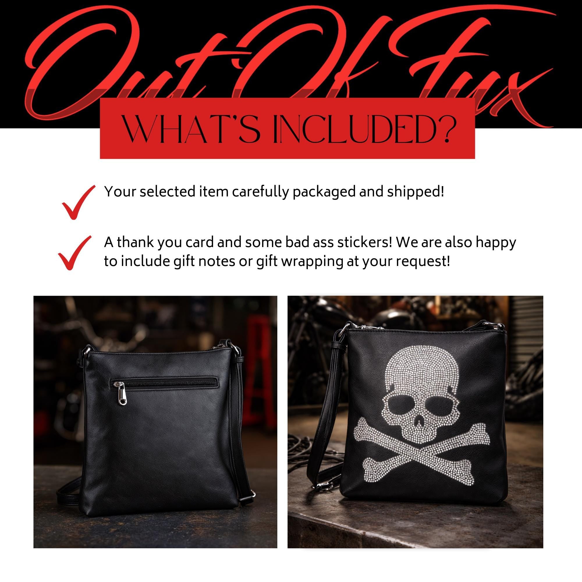 Rhinestone Skull Crossbody Bag, Edgy Black Faux Leather Statement Purse for Concerts and Night Out Looks