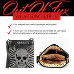 Gothic Skull Crossbody Bag, Studded Messenger Purse for Concert and Alternative Style