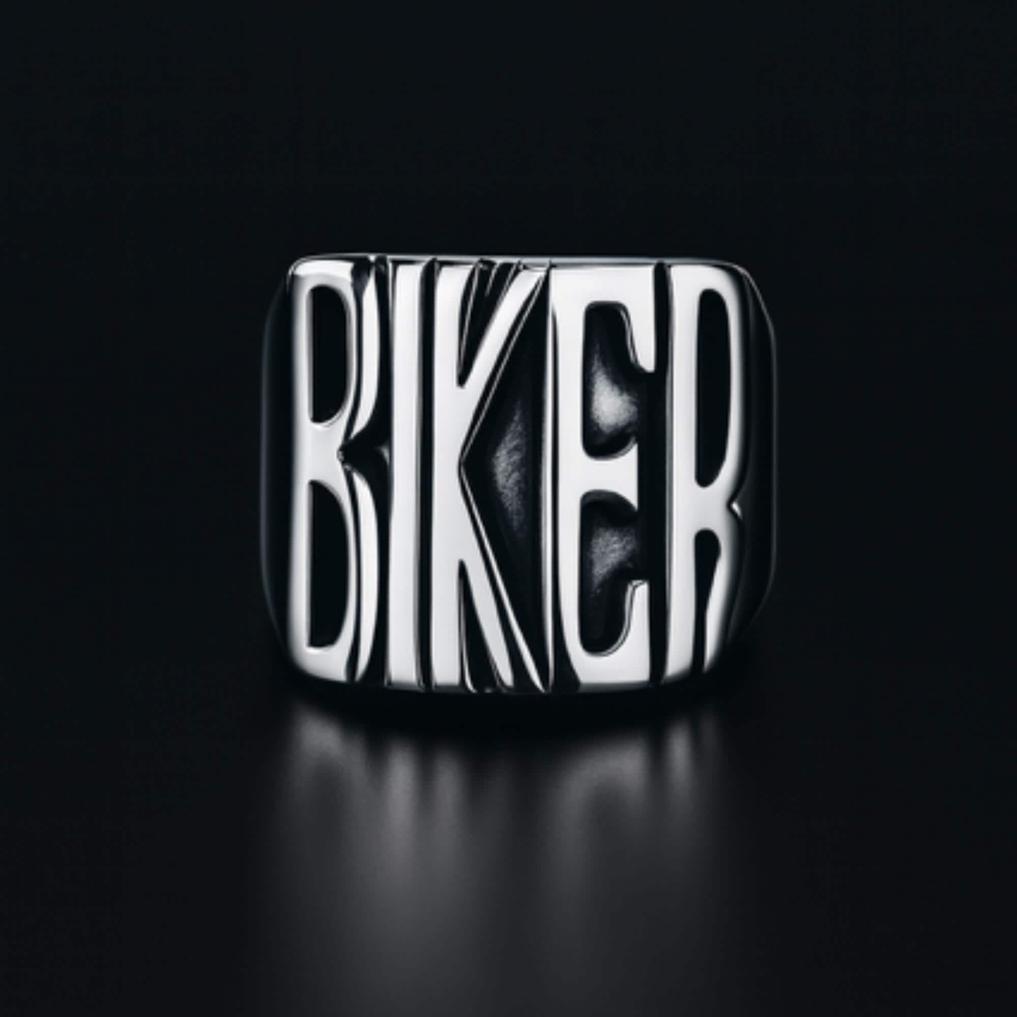 Stainless Steel Biker Ring: Motorcycle Club Style Jewelry for Men