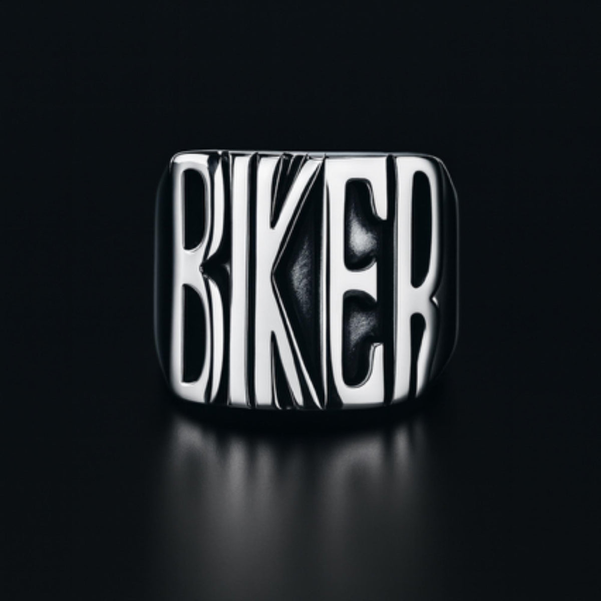 Stainless Steel Biker Ring: Motorcycle Club Style Jewelry for Men
