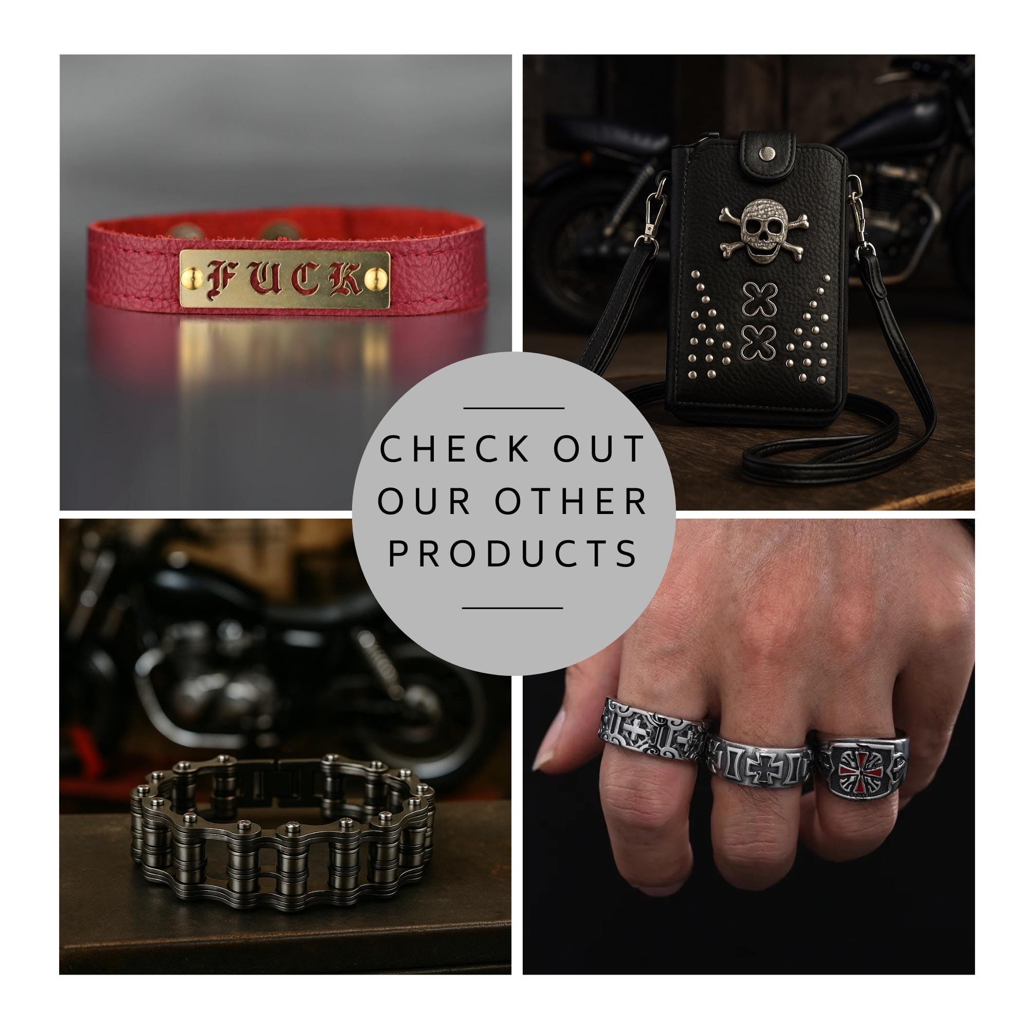 Iron Cross Shield Ring for Men, Stainless Steel Gothic Statement Ring