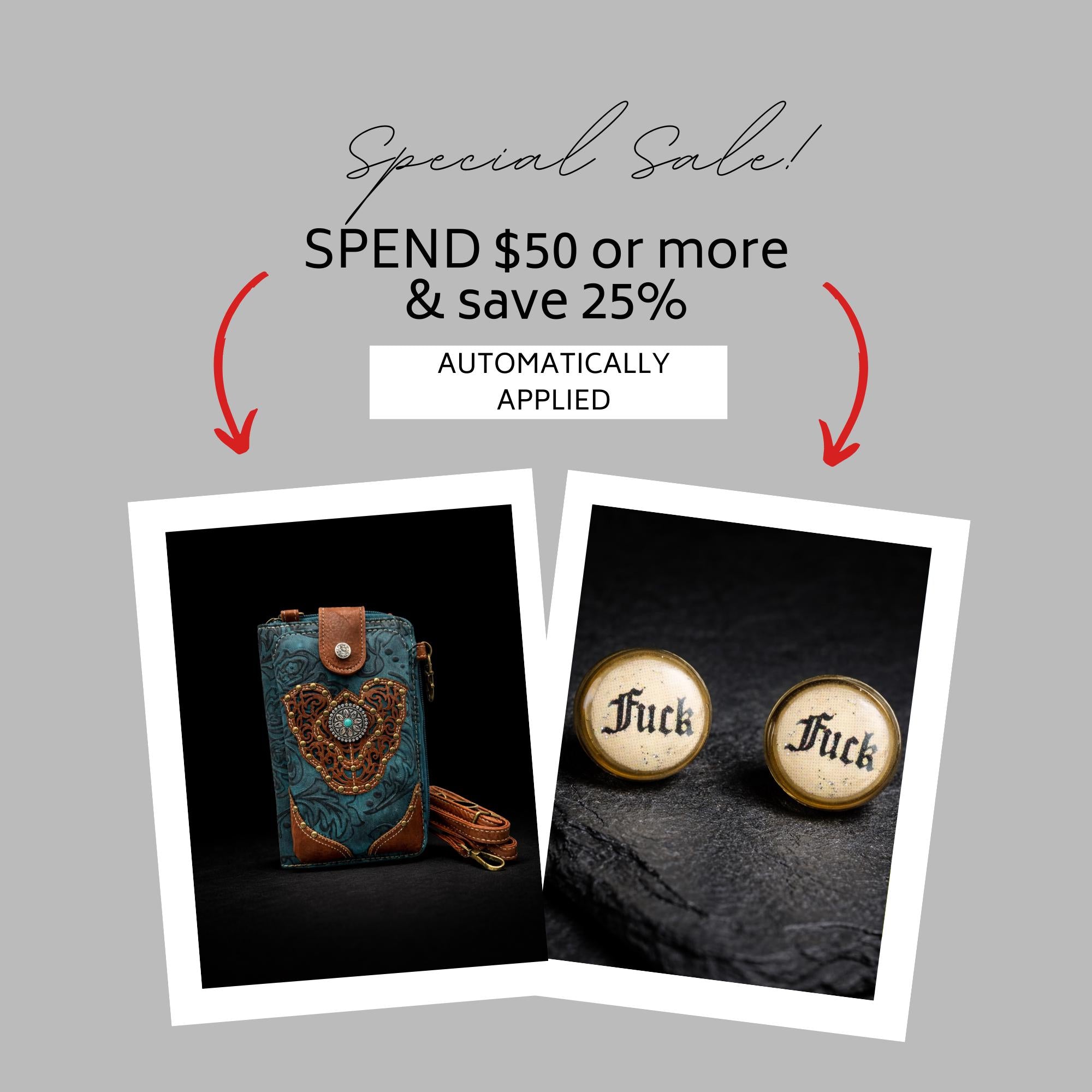 Old English Swear Word Stud Earrings, Dainty 8mm Punk Statement Jewelry