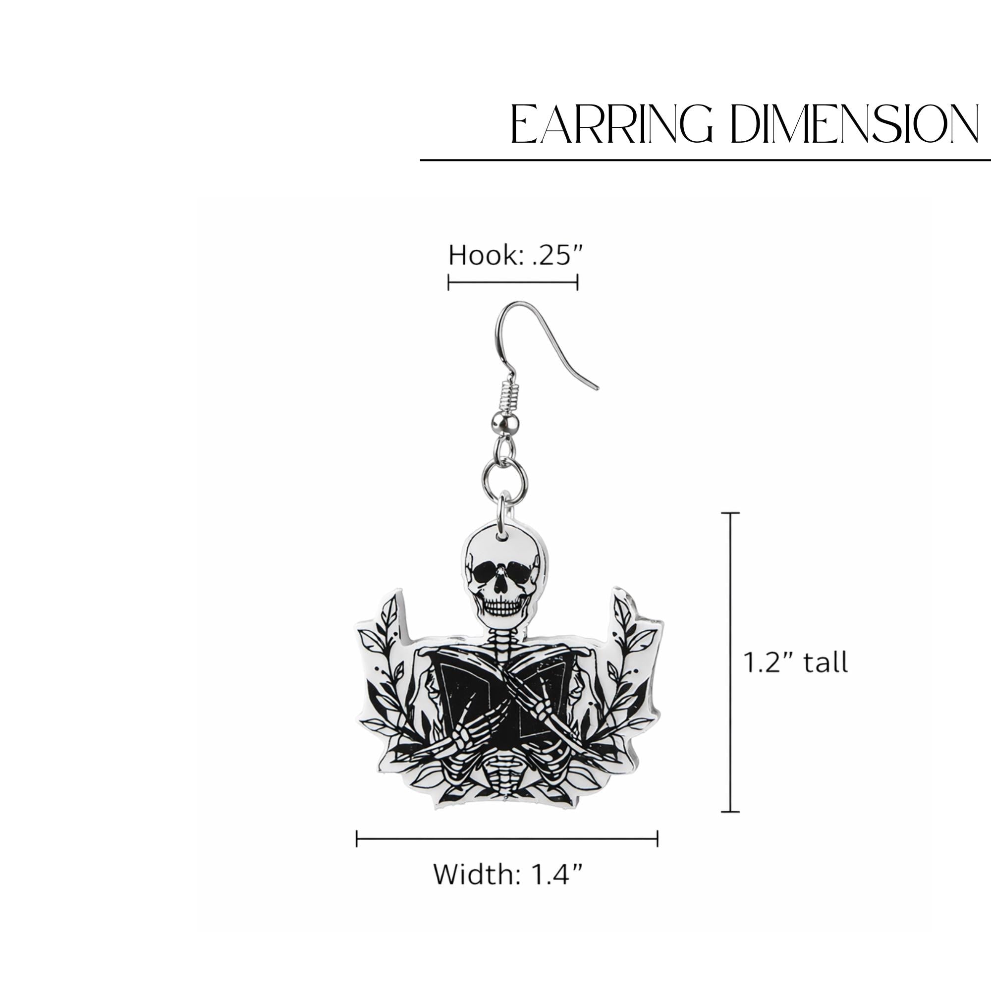 Gothic Skull Dangle Earrings: Vampire Goth Jewelry
