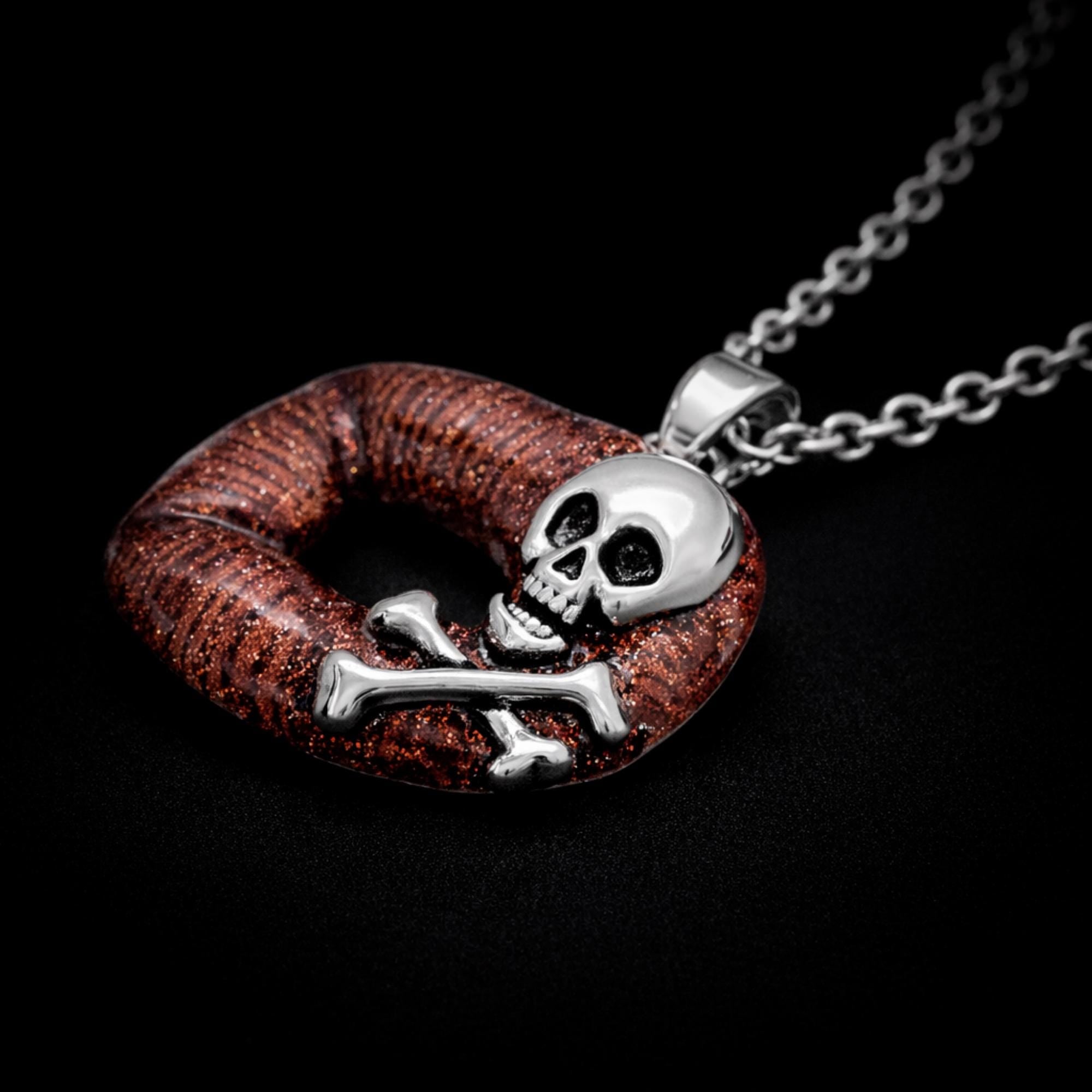 Red Skull Lip Jewelry Set: Stainless Steel Gothic Necklace and Stud Earrings