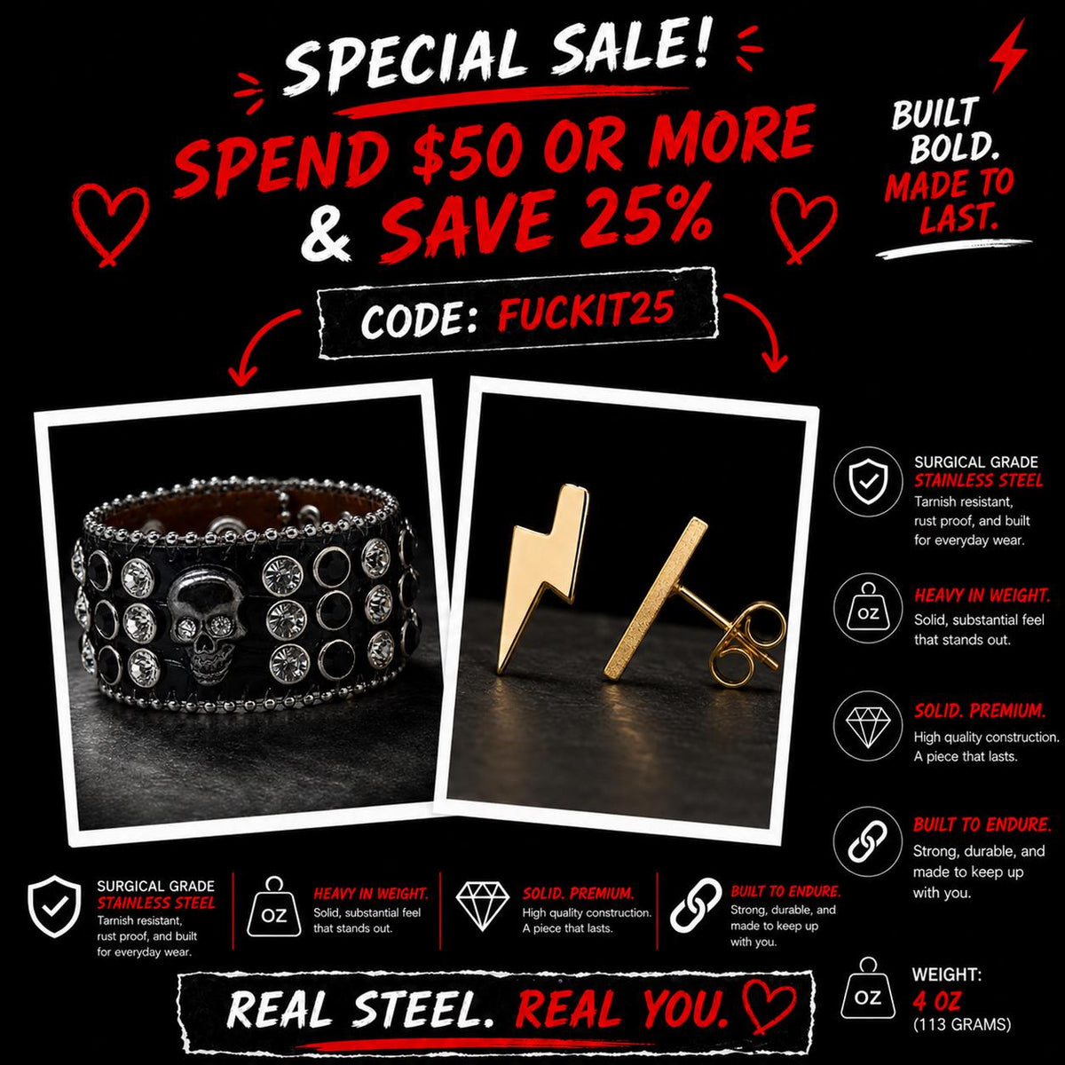 Skull Rhinestone Skull Cuff Bracelet: Faux Leather Punk Jewelry for Women