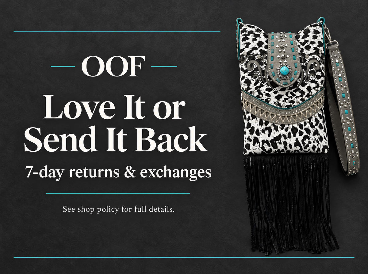 White Leopard Western Fringe Crossbody Bag