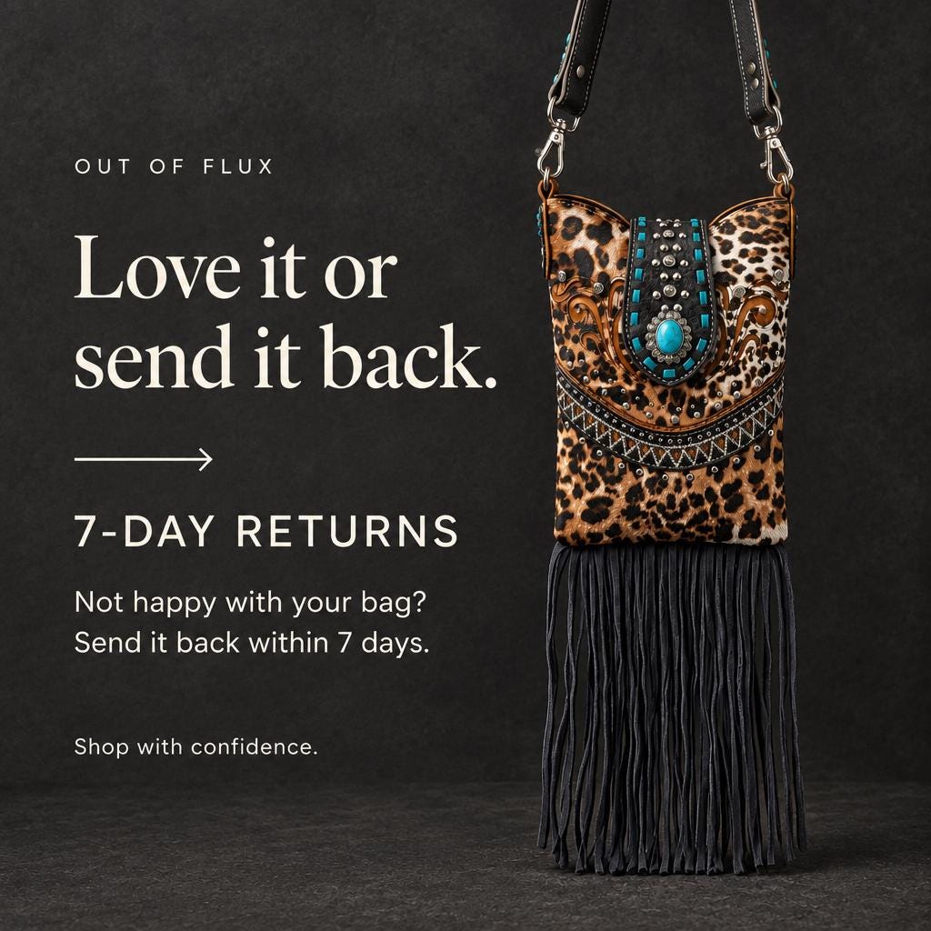 Leopard Western Fringe Phone Crossbody Bag